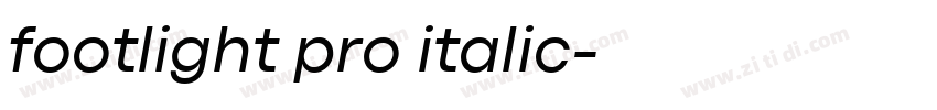 footlight pro italic字体转换